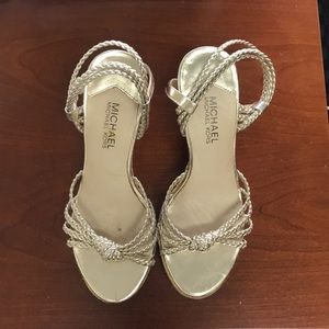 Michael Kors Gold Wedges